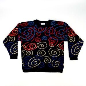 VINTAGE 80s 90s Woman’s Swirl Sweater